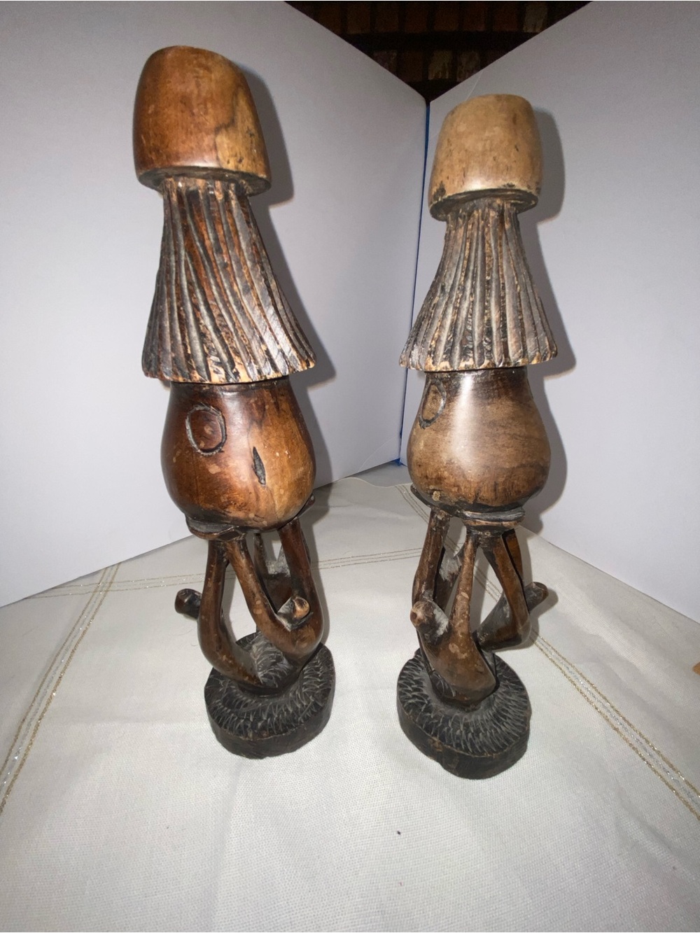 2 Hand carved African sculptures